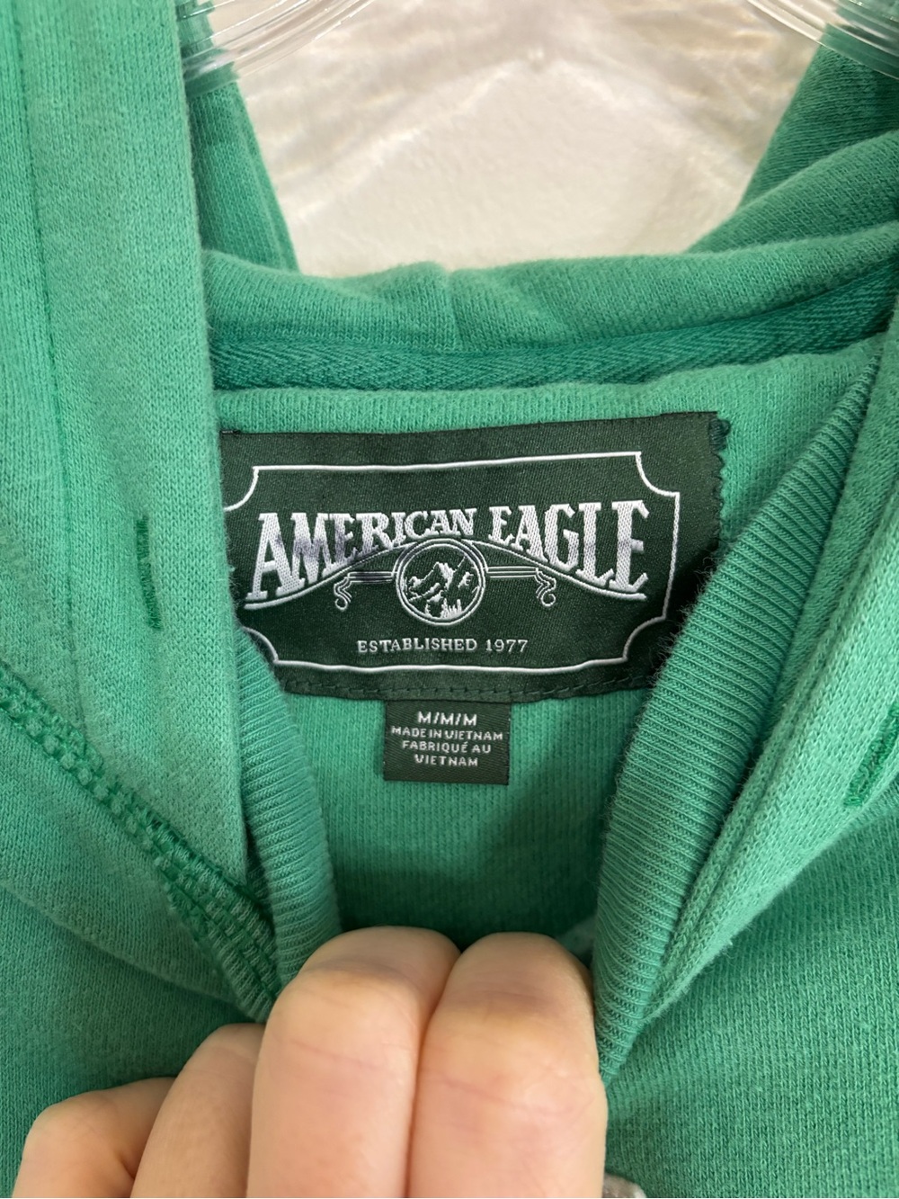 American Eagle Outfitters Green Logo Pullover Hoodie - Picture 5 of 6